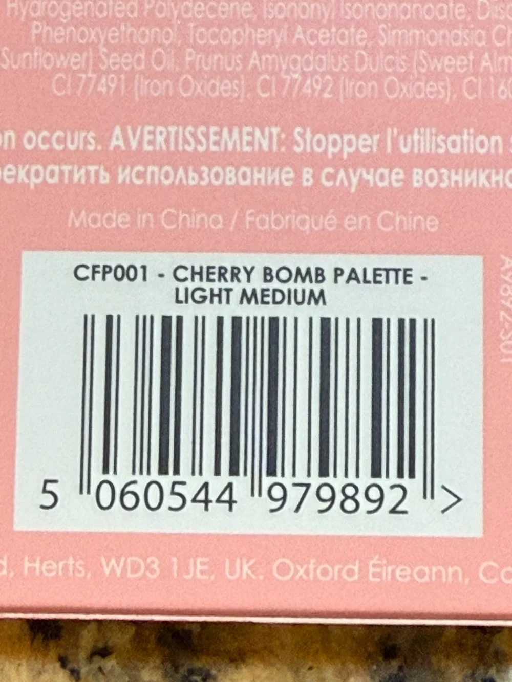 Ciaté London Cherry Bomb Blush Highlighter Pallet Light Medium Vegan Compact NIB